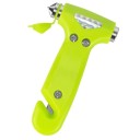 Multifunkční nouzové kladivo 2v1 kompaktní rozměry 8 × 13,2 × 3 cm plast kov únikový nástroj do auta rozbíječ skla 4