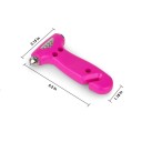 Multifunkční nouzové kladivo 2v1 kompaktní rozměry 8 × 13,2 × 3 cm plast kov únikový nástroj do auta rozbíječ skla 6