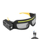 Multifunkční svítilna na brýle s USB-C nabíjením 16x8x6 cm ABS voděodolná LED svítilna na čtení, práci i venkovní použití 1