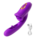 Multifunkční vibrátor s hladkým tvarem, klepajícím jazýčkem, sáním a více než 10 vibračními módy 24 cm USB nabíjení diskrétní balení 2
