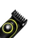 Multifunkční zastřihovač 5v1 pro muže Zastřihovač vlasů vousů i nosu Holicí strojek Omyvatelné hlavy Výkon 5 W LED displej Černozelený 4