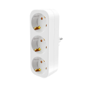 Multifunkčný adaptér do EU zásuvky 14x4 cm Trojslotová elektrická zástrčka 2500W 250V 16A Nabíjanie viacerých zariadení Domácnosť Elegantný design 8
