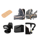 Multifunktionaler Kinderwagen 3in1 mit Autositz und Wiege, gefedertes Gestell, Baumwolle, kombiniertes System für den täglichen Gebrauch 8