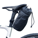 Multifunktionel cykeltaske til vand og mobiltelefon 23,5×11 cm Sort vandtæt flaske- og telefonholder Til styr eller sadel Cykellomme 4
