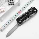 Multifunktionel Foldekniv 11 i 1 9,1 cm Lommekniv med Proptrækker Filåbner Saks Skruetrækker Udendørsværktøj Camping Rejse EDC 3