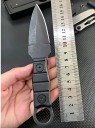 Multifunktionel overlevelseskniv 18 cm med skede Dobbeltsidet rustfrit stålklinge Udendørs taktisk kniv Camping Vandring Friluftsudstyr 2
