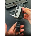 Multifunktionel overlevelseskniv 18 cm Rustfrit stålblad med skede Udendørs taktisk kniv Camping Vandring Friluftsudstyr 2