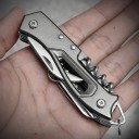 Multifunktionel schweizerkniv 9,7 cm rustfrit stål aluminiumslegering udendørskniv EDC rejseværktøj campingkniv 3