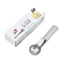 Multifunktionel ske i rustfrit stål 18,2 x 4,9 cm is- og frugtske i rustfrit stål Køkkenredskaber Ske med dobbelt formål 1
