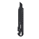 Multifunktionell fällkniv 15,3 cm Metallkropp Skärande Öppningsskruvar och lock Linjal Svart universalkniv Exakt bladjustering 4