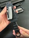 Multifunktionell överlevnadskniv 18 cm med slida Dubbelsidigt blad i rostfritt stål utomhus taktisk kniv Camping vandring utomhusutrustning 3