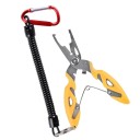 Multifunktionell silverfisketång 12 x 5 cm med fjäder och karbinhake Fisktång i rostfritt stål Linavskärning Tillbehör för borttagning av presskrok 4