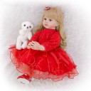 Muñeca niña realista con accesorios 60 cm 4