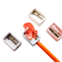 Muovinen minikynänteroitin pieni manuaalinen kynänteroitin kompakti yhden reiän teroitin 4 x 2 x 1,5 cm 3