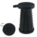 Muovinen taitettava teleskooppituoli korkeus jopa 45 cm 25 x 6 cm Kannettava säädettävä jakkara kantohihnalla Kestävä retkituoli 5