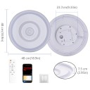 Musik smart LED loftlampe med Bluetooth højttaler, RGB belysning og dæmpning via app, 80 W, diameter 48 cm og højde 7,5 cm 4
