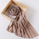 Muslimitische krepe hijab met geplooide structuur 70x175 cm van polyester en spandex voor dagelijks gebruik 7