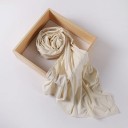 Muslimitische krepe hijab met geplooide structuur 70x175 cm van polyester en spandex voor dagelijks gebruik 2
