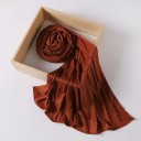 Muslimitische krepe hijab met geplooide structuur 70x175 cm van polyester en spandex voor dagelijks gebruik 4