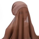 Muslimsk chiffon hijab 180x72 cm med let gennemsigtigt materiale til daglig brug og dækning af ansigtet 23