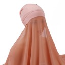 Muslimsk chiffon hijab 180x72 cm med let gennemsigtigt materiale til daglig brug og dækning af ansigtet 9