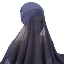 Muslimsk chiffon hijab 180x72 cm med let gennemsigtigt materiale til daglig brug og dækning af ansigtet 11