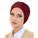 Muslimsk hijab-hue til kvinder med rynket design 58 cm af polyester til daglig brug under tørklæde 1