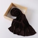 Muslimsk krep hijab med plisseret struktur 70x175 cm af polyester og spandex til hverdagsbrug 13