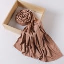 Muslimsk krep hijab med plisseret struktur 70x175 cm af polyester og spandex til hverdagsbrug 6
