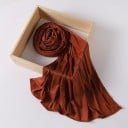 Muslimsk krep hijab med plisseret struktur 70x175 cm af polyester og spandex til hverdagsbrug 4
