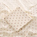 Muslin Blanket 100 x 100 cm with Heart Pattern Gentle Breathable Cotton for Babies Baby Swaddle Towel Cloth Nappy 1