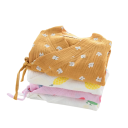 Musselinen katoenen overall voor pasgeborenen met lange mouwen en V-hals Witte unisex overall met bloemen- en berenmotief en strikopeningen 3