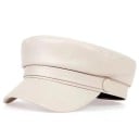 Musta kahdeksankulmainen hattu polyesteristä Retro brittiläinen toimittajahattu lippa Unisex tyylikäs syksyn ja talven muotihattu 4