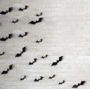Musta lepakko seinätarra Halloween-koriste 3D musta seinätarra eri kokoja aavemainen koriste rekvisiitta Halloween-koriste 120 kpl 2