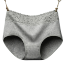 Mutandine mestruali con vita alta Pizzo in vita Cotone elastan Intimo assorbente monocolore Riutilizzabili mutandine comode 11