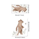 Muursticker 60,3 x 55,4 cm Beer met gans Transparante matte vinyl Schattige decoratie voor de kinderkamer Zachte wanddecoratie 2