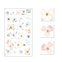 Muurstickers bloemen 52 x 30 cm Transparante matte vinyl Bloemdecoratie voor interieur Fijne wanddecoratie Eenvoudige applicatie 1