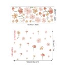 Muurstickers bloemen 78 x 100 cm Transparante matte vinyl Grote wanddecoratie Elegante bloemmotieven Eenvoudige applicatie voor binnen 2