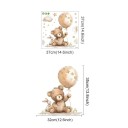 Muurstickers met een berenmotief 35x32 cm wanddecoratie van transparant mat vinyl eenvoudige applicatie en verwijdering 2