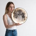 Muurverlichting in de vorm van de maan 30 x 4 cm 18 W Drie tinten wit licht Afstandsbediening Voor kamers van 5–8 m² Lamp voor de slaapkamer 6