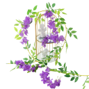 Művirágos függő girlandok 2 m színes dekorációk esküvőre, pergolára, erkélyre, teraszra, falra, belső térbe 3