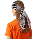Mythical Zebra in a Silk Story Square Multifunctional Scarf for Head, Neck and Body Women's Fashion Statement 4