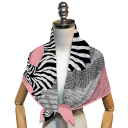 Mythical Zebra in a Silk Story Square Multifunctional Scarf for Head, Neck and Body Women's Fashion Statement 7