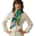 Mythical Zebra in a Silk Story Square Multifunctional Scarf for Head, Neck and Body Women's Fashion Statement 9