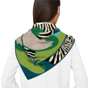 Mythische Zebra in Seidenerzählung Quadratisches multifunktionales Tuch für Kopf, Hals und Körper Damenmode-Statement 3