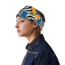 Mythische Zebra in Seidenerzählung Quadratisches multifunktionales Tuch für Kopf, Hals und Körper Damenmode-Statement 8