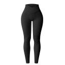 Naadloze sportlegging voor dames met hoge V-taille, elastische, slanke fitnessbroek tot op de enkels, comfortabele sportlegging voor het sporten 4