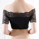 Naadloze top voor dames met kant 2