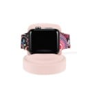 Nabíjací stojan pre hodinky Apple Watch Kruhové lôžko pre nabíjaciu podložku Kábel vedený základňou Hodinky stoja na boku displejom dopredu 7