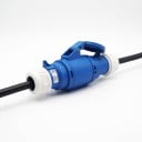 Nabíjecí adaptér pro elektromobily CEE 32A na Schuko 16A, 3,5 kW, 250 V, kabel 3G 2,5 mm², plast, modro-černý, pro přenosné nabíječky EV 4